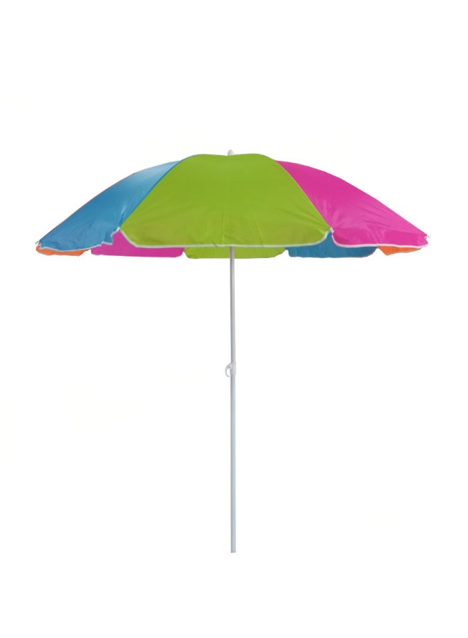 TWT Classic 8-Rib Polyester Fabric Beach Parasol Multicolour 1.6 m BU2103 - Image 1